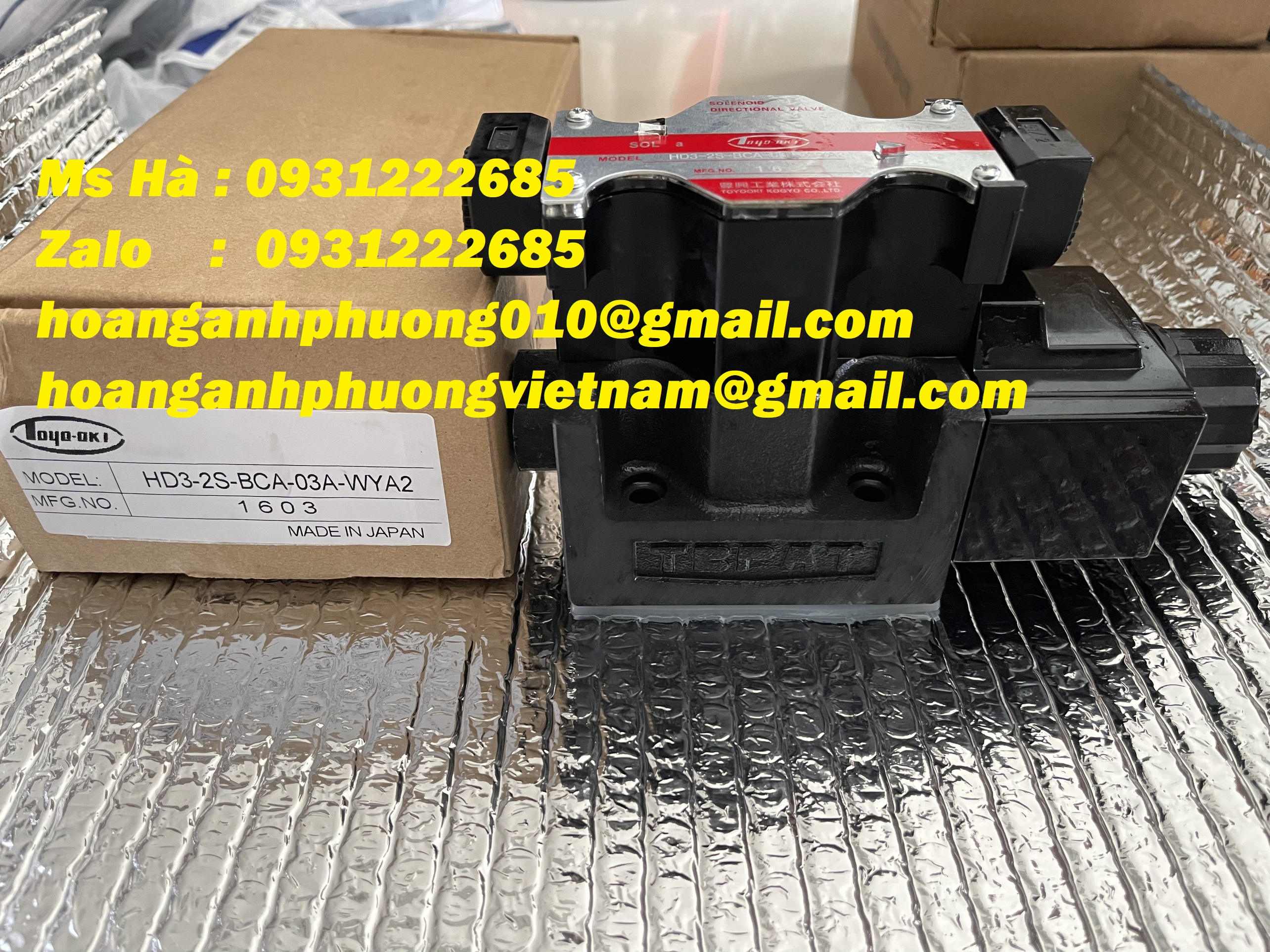 TOYOOKI van solenoid mới 100% dòng nhập khẩu HD3-2S-BCA-03A-WYA2